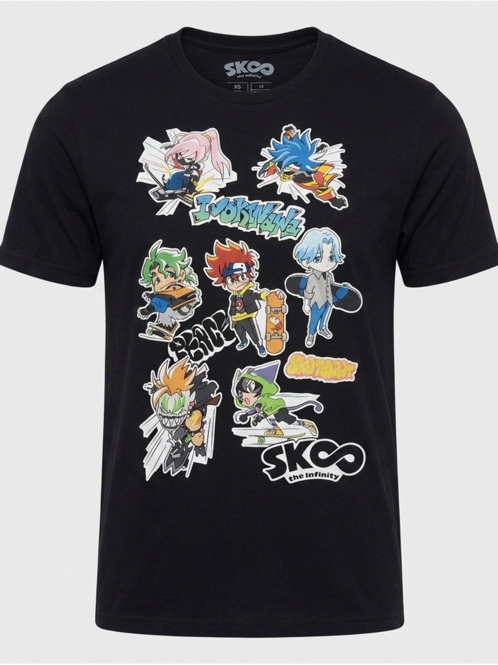 New SK8 the Infinity Chibi Sticker T-Shirt Hot Topic